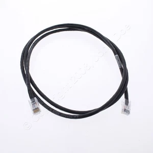 Hubbell HC6BK05NB Black 5ft Ethernet Patch Cord Cat6 Cable Data Network Noboots - Picture 1 of 5