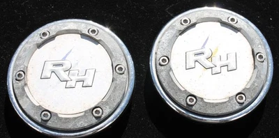 (TWO) RH CUSTOM ALLOY  WHEEL CENTER CAPS K-68 - Image 1 of 4