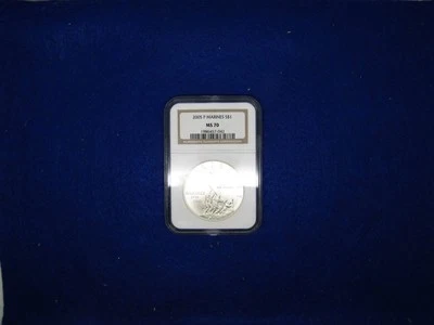 2005 P Marines S$1 MS70 - Image 1 of 3