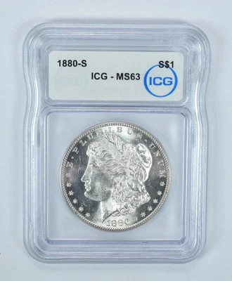 1880-S Morgan Silver Dollar MS63 ICG - Image 1 of 4