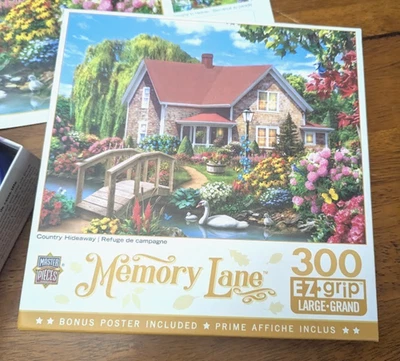 Master Pieces Memory Lane COUNTRY HIDEAWAY 300 Piece Jigsaw Puzzle EZ-Grip - Image 1 of 4