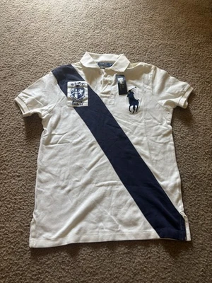 Polo Ralph Lauren Para Hombre, Ajuste Personalizado Big Pony Polo, Blanco, Talla A Foto 1 de 4