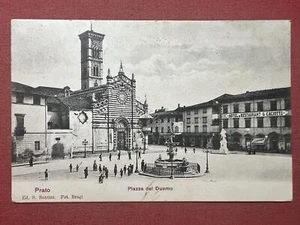 Cartolina - Prato - Piazza Del Duomo - 1908 - Picture 1 of 2