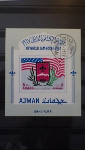 1x Bloc Sheet AJMAN World jamboree Idaho USA imperf. Cachet 1971 MNH** - Picture 1 of 1