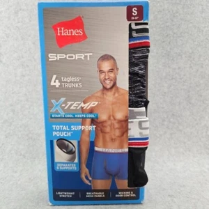 Hanes X Temp Total Support Pouch Trunks Men's Size Small 4 Boxer Briefs - Picture 1 of 6