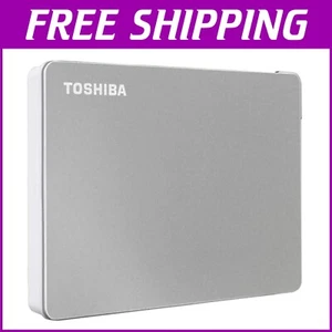 Lightweight Canvio Flex 2TB External Drive - Elegant Silver for PC, Mac, Tablets - Picture 1 of 8