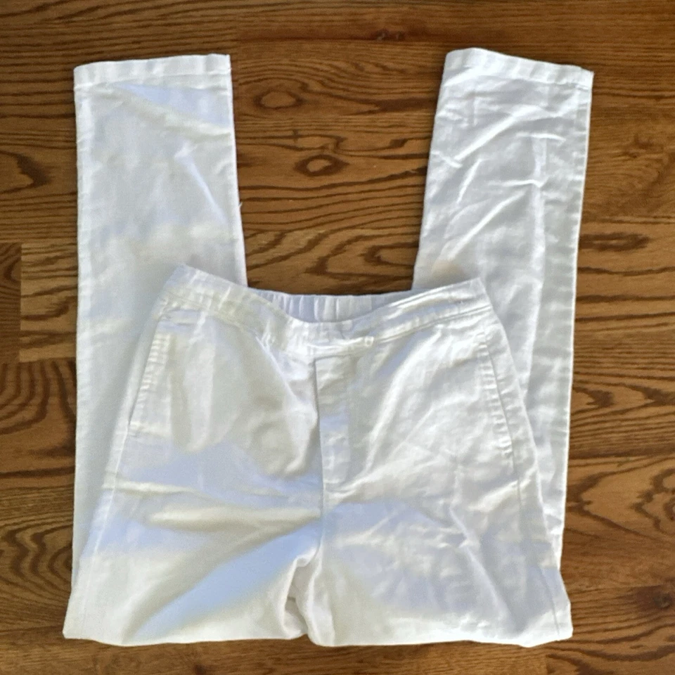 Janie and Jack Niñas 14 Blanco Lino Mezcla Pantalones Sweet Paradise 2022 Foto 1 de 4