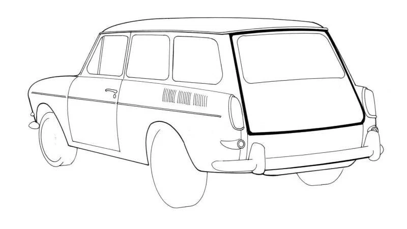 Sello de escotilla trasero para VW TIPO 3 Squareback 1962-1973 36182775 361705 ENVÍO GRATUITO Foto 1 de 1