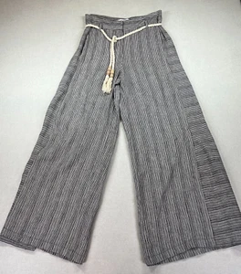 Pantalones Anthropologie Ett:Twa Rayas 100% Lino Pierna Ancha Talla 6 Cinturón Boho Playa - Imagen 1 de 20