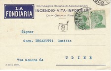 Cartolina commerciale La Fondiaria 1926