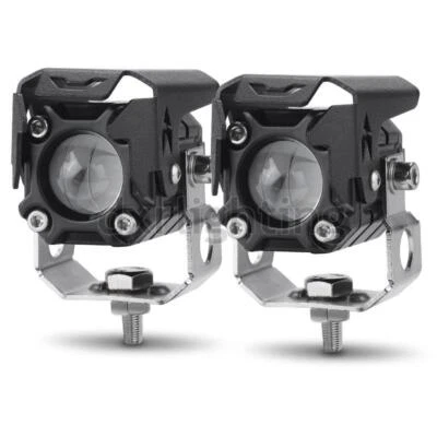 2PC LED Spot Light White Yellow Motorcycle Headlight Driving Fog Pod SUV UTV ATV - Image 1 of 4