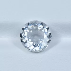 2,37 ct GFCO " RARE COLLECTION COLORLESS / NATURAL OLIGOCLASE - 9 MM Round Video - Bild 1 von 4