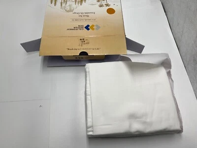 California Design Den Cotton Sheet Twin-XL Size Bed Sheet Bright White - Image 1 of 4