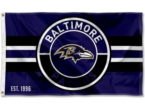 BALTIMORE RAVENS-Deluxe Outdoor-3x5-Flag-NFL-NEW-Ships FAST! - Picture 1 of 3