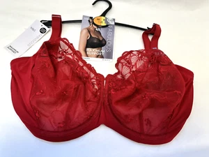 NEW! M&S Marks & Spencer red embroidered full cup Maximum Support underwired bra - Picture 1 of 11