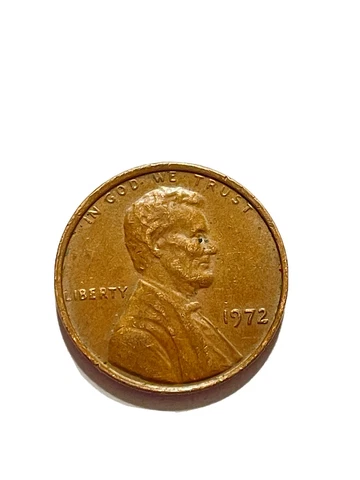 1972 penny no mint mark double stamped Cover