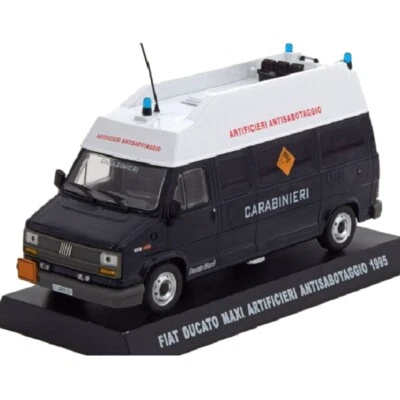 Fiat Ducato Maxi 1995 Carabinieri Polizia 1:43 auto di metallo Agostini *23 - Immagine 1 di 2