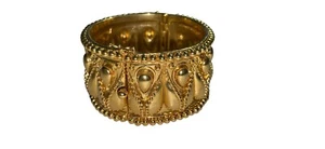 Vintage MMA Metropolitan Museum Of Art Gold NOUVEAU CUFF BRACELET Gilded Age - Picture 1 of 15