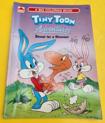⭐️⭐️⭐️⭐️⭐️ A Big Coloring Book: Tiny Toon Adventures Dinner for a Dinosaur - Image 1 of 4