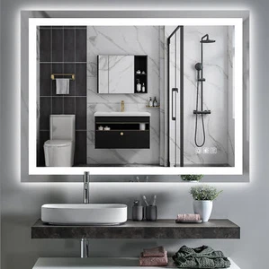 48" x 36" Bathroom LED Vanity Mirror Dimmable Defogger Touch Sensor 3 Color - Picture 1 of 11