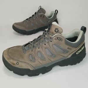 Oboz Sawtooth X Low Hiking Shoes Women's Sz 7.5 Drizzle Gray Nubuck & Mesh WTP - Picture 1 of 12