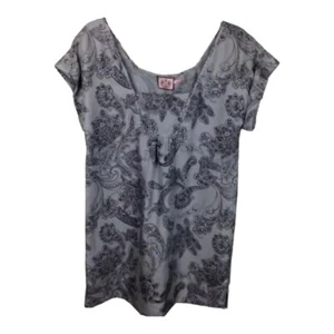 Juicy Couture Womens Size 6 Square Neck Shift Silk Dress Purple Paisley NEW - Picture 1 of 6