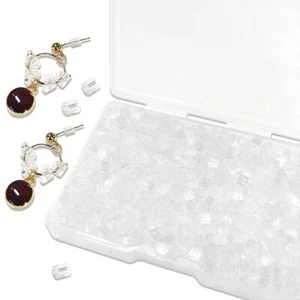 1000 Pcs Silicone Earring Backs Soft Clear Ear Back Clutch Stopper Replacement - Picture 1 of 6