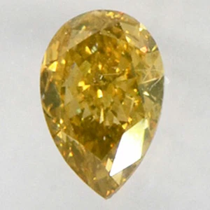 Pear Shape Diamond Fancy Yellowish Brown Loose 0.37 Carat VS1 IGI Certificate - Picture 1 of 6