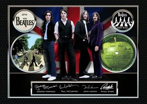 THE BEATLES - ABBEY ROAD - SIGNED ORIGINAL A4 PHOTO PRINT MEMORABILIA - Bild 1 von 5