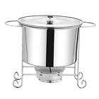 Stock Pot Soup Pot 2800Ml Multipurpose With Lid With Support Rack Hotpot Pot For