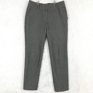 Pantalones de mujer Ann Taylor Ponte tejido gris jaspeado ajustados tiro bajo 0 - Imagen 1 de 10
