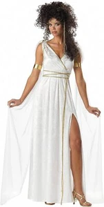 Athenian Goddess Toga Party Greek Roman Fancy Dress Up Halloween Adult Costume - Picture 1 of 10