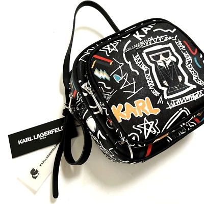 NWT $180 Karl Lagerfeld Paris Graffiti Scribble Crossbody Bag – Medium Size - Image 1 of 4