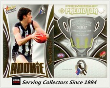 2007 Select AFL Supreme Predictor Collingwood +Draft Rookie PDR4 Tyson Goldsack