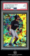 1998 Bowman's Best Atomic Refractor #64 Larry Walker /100 PSA 9 MINT