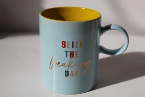 Fringe Studio "Seize the Freaking Day" 14 oz Ceramic Coffee Mug - Picture 1 of 8