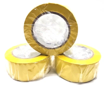 Lot of 3 Uline Vinyl Safety Boundary Marking Tape Yellow 2” - Image 1 of 3