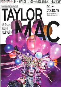 TAYLOR MAC - Oktober / 2019 - Concert Magazin - a 24 decade history of popular - Picture 1 of 1