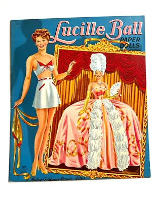 1944 Vintage Paper Dolls of Movie Star Lucille Ball Uncut and Unused - Image 1 of 4