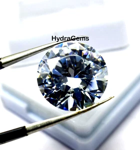 Round White Zircon 20 Ct Sparkling Cut Natural White Gemstone Gift Ready Stone - Picture 1 of 10