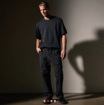 Pantalón cargo de algodón militar - pigmento negro - talla 5 - XXL Foto 1 de 4
