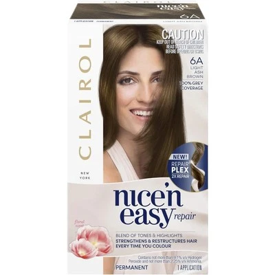 Clairol Nice'n Easy Repair Permanent Hair Colour - 6A Light Ash Brown - image 1 of 4