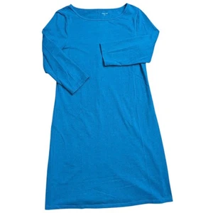 Garnet Hill Kleid Damen Größe Small Jersey Strick türkis blau gerade  - Bild 1 von 7