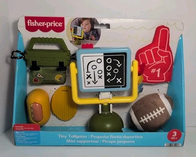 Fisher-Price Mini Me Moments Tiny Tailgater Bebé Juguete Sensorial Conjunto Temático Deportivo Nuevo Foto 1 de 4