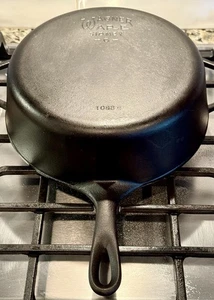 Freidora de pollo Wagner Ware #8 sartén de hierro fundido. Fondo liso, 1088 G, Sidney -O- - Imagen 1 de 15