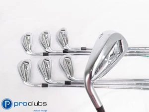 Nice Left Handed Mizuno JPX921 Hot Metal 4-PW IRON SET - Stiff Flex +1/2" 428465 - Picture 1 of 6