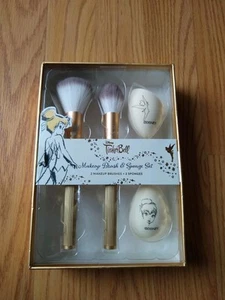DISNEY TINKERBELL Brushes Sponges Set 4 Pcs Makeup Girls Womens NEW NIB - Picture 1 of 4