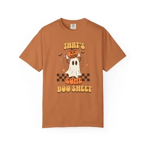 Halloween Ghost T-Shirt | That's Some Boo Sheet | Unisex Garment-Dyed Tee  - Picture 1 of 7