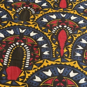 "Tela de algodón con estampado étnico africano yarda x 44"" nueva" - Imagen 1 de 2