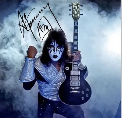 FRAMED 🎸 ACE FREHLEY PHOTO REPRINT 8x10 AUTOGRAPHED SIGNED KISS FREE SHIPPING  - Image 1 of 2